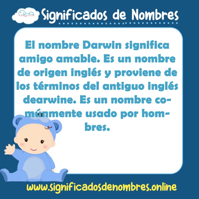 Significado y origen del nombre Darwin