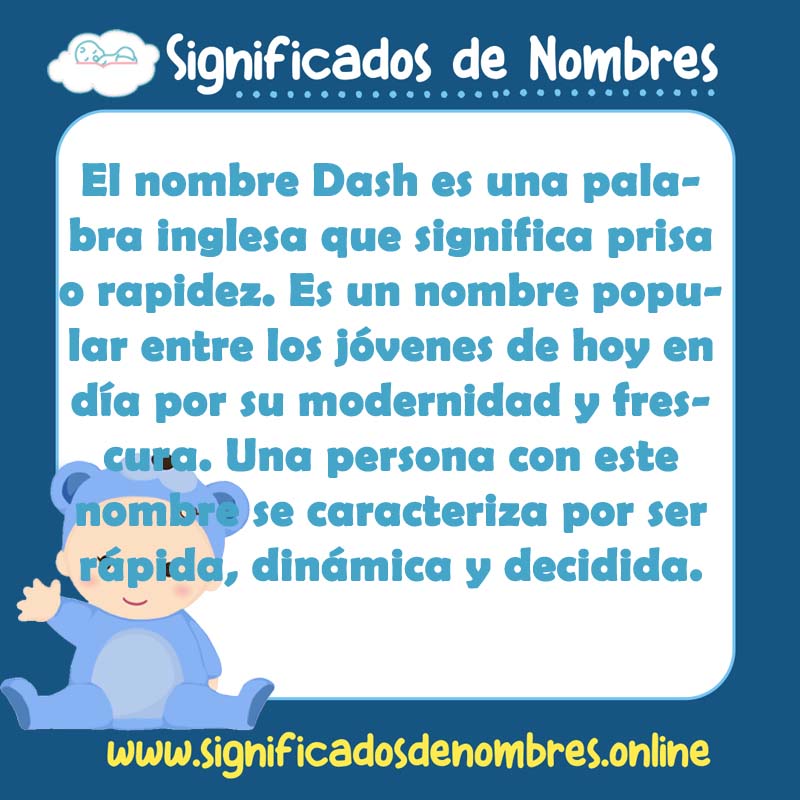 Significado y origen del nombre Dash
