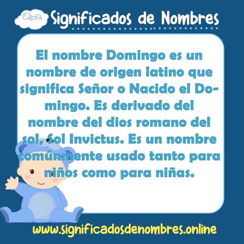 Significado y origen del nombre Domingo