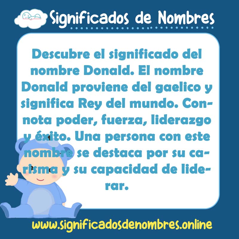 Significado y origen del nombre Donald