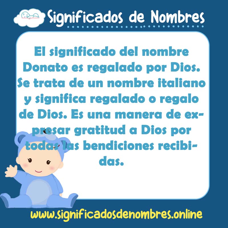 Significado y origen del nombre Donato