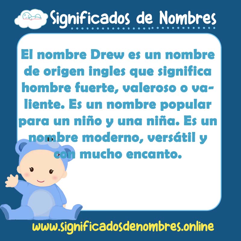 Significado y origen del nombre Drew