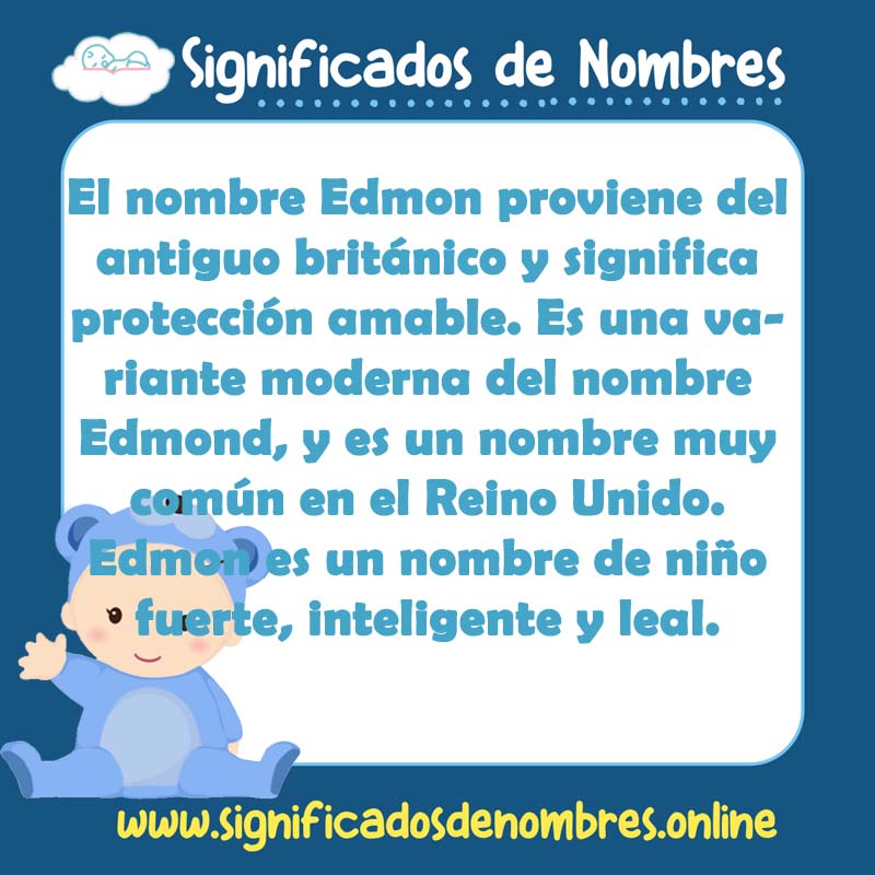 Significado y origen del nombre Edmon