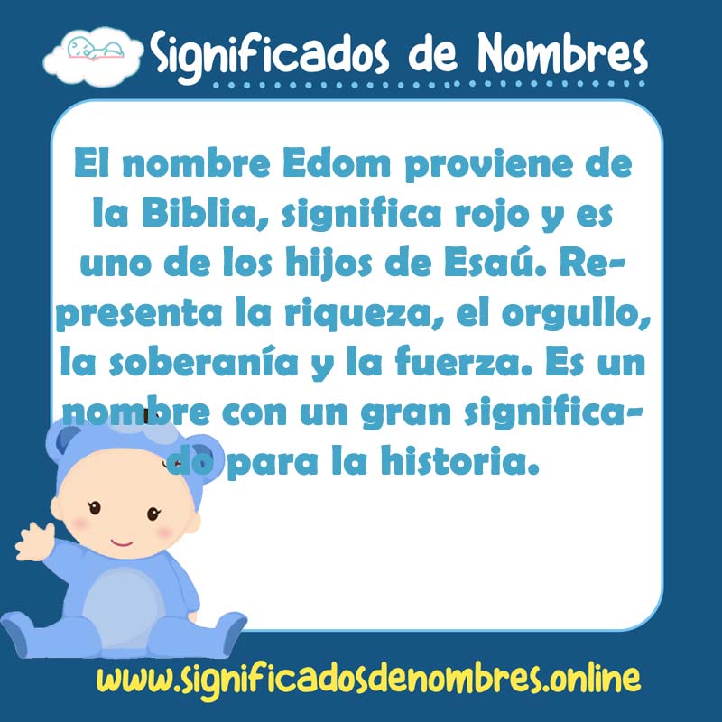 Significado y origen del nombre Edom