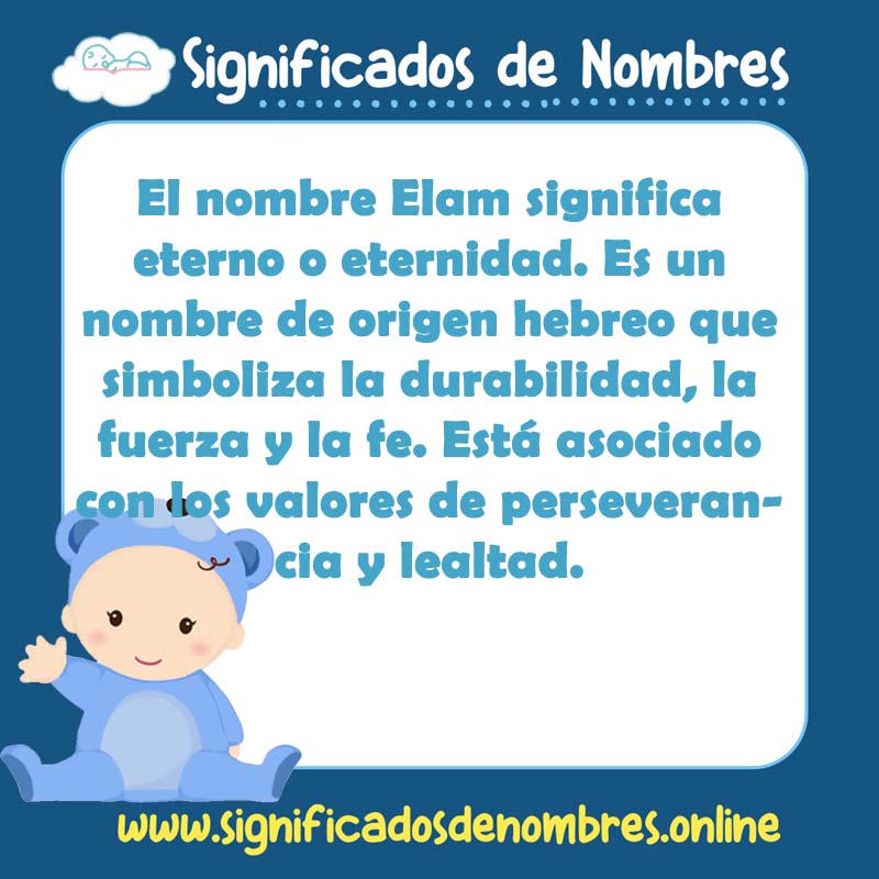 Significado y origen del nombre Elam