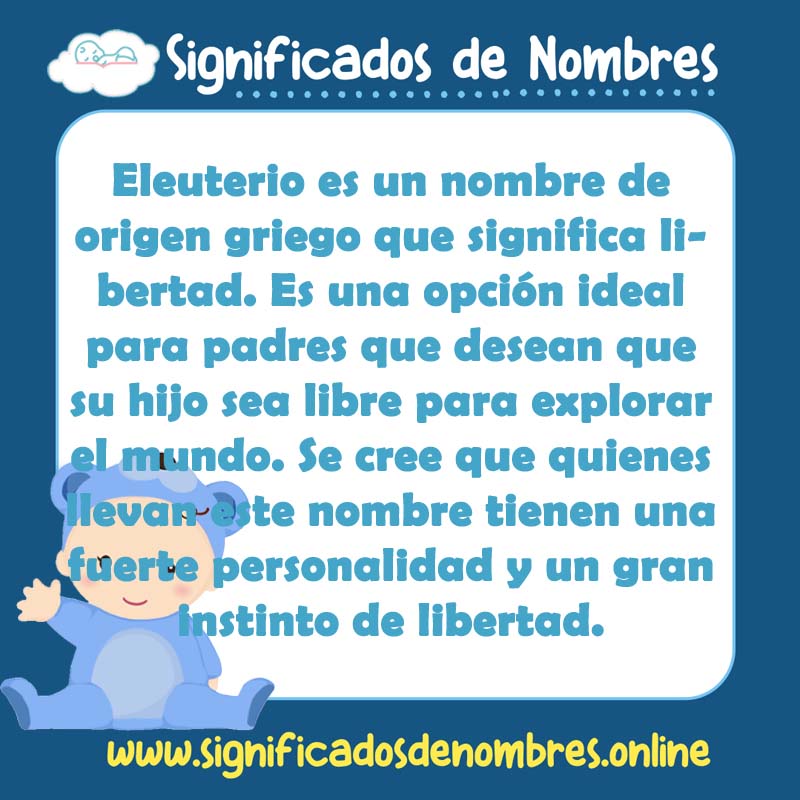 Significado y origen del nombre Eleuterio