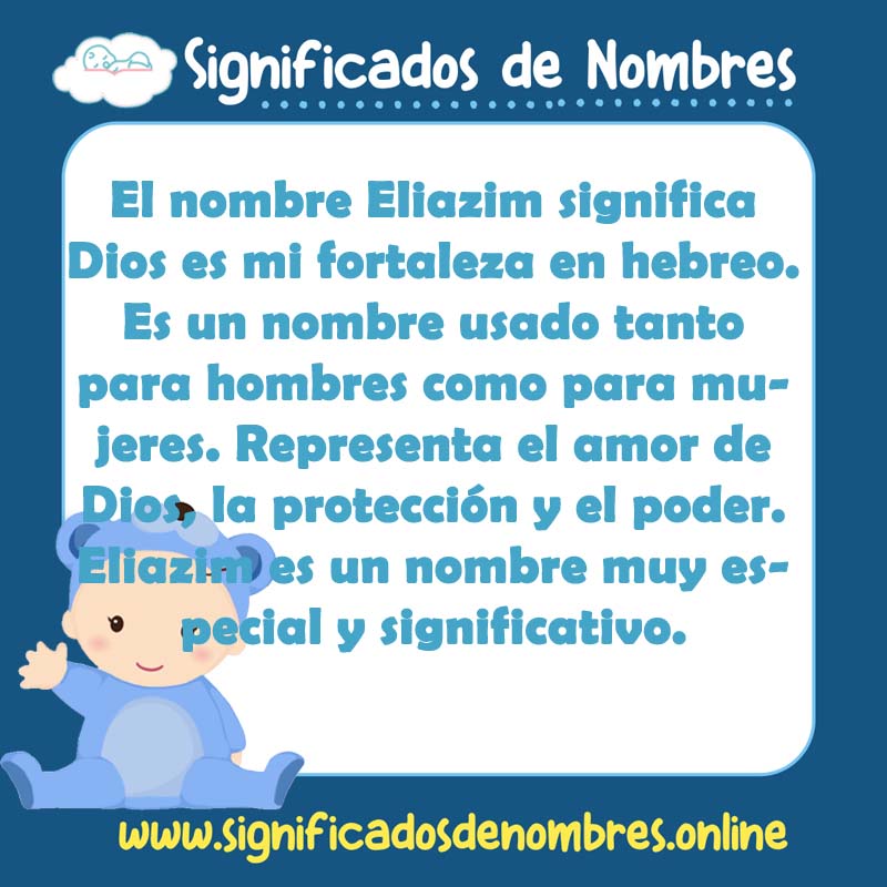 Significado y origen del nombre Eliazim