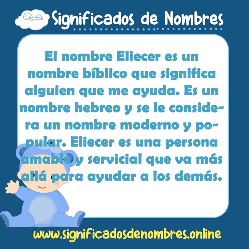 Significado y origen del nombre Eliecer