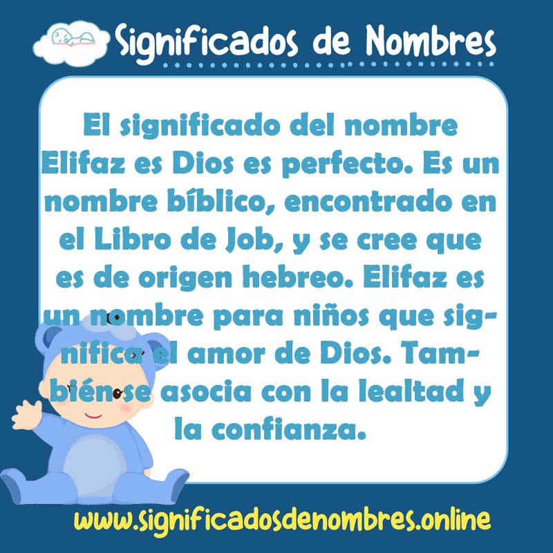 Significado y origen del nombre Elifaz