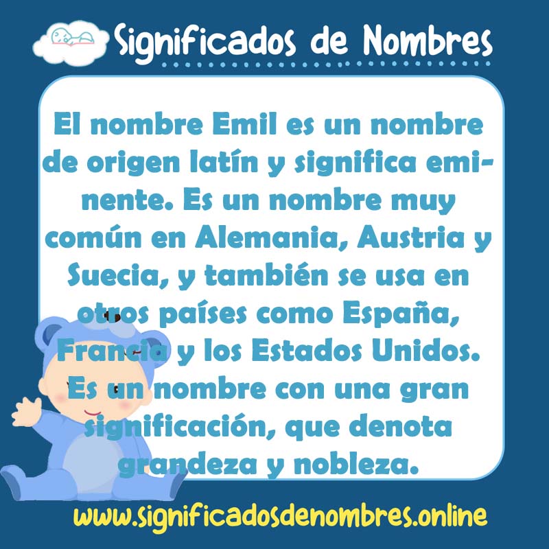 Significado y origen del nombre Emil