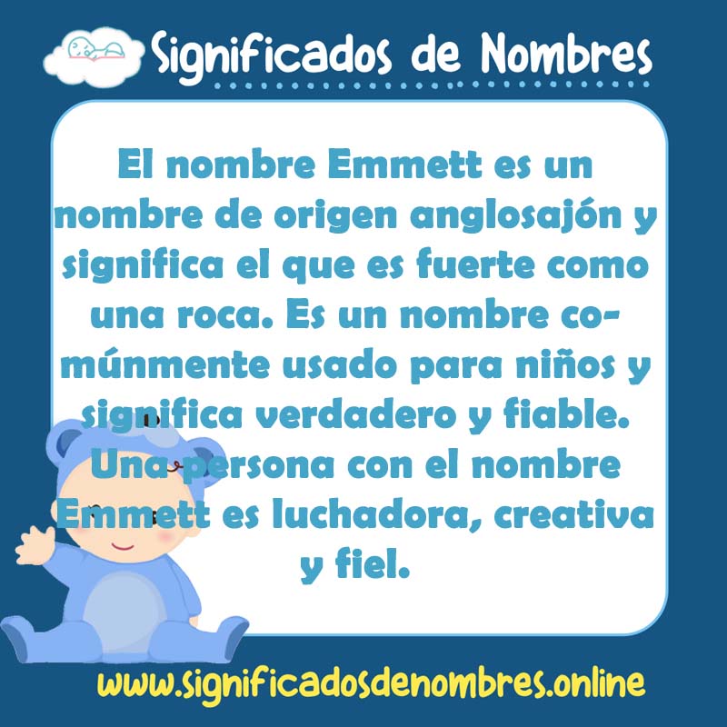 Significado y origen del nombre Emmett