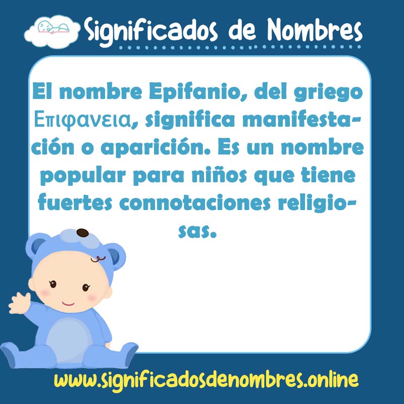 Significado y origen del nombre Epifanio
