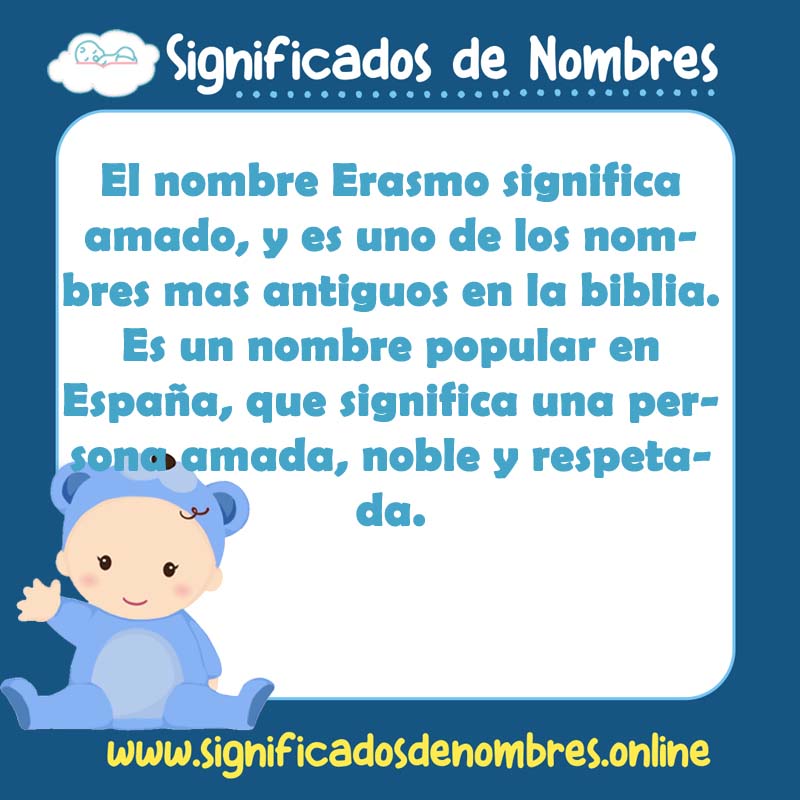 Significado y origen del nombre Erasmo