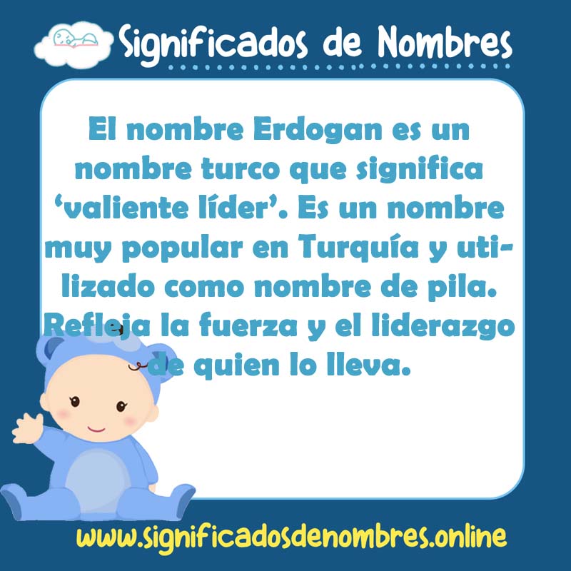 Significado y origen del nombre Erdogan