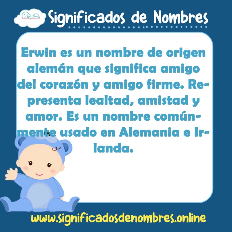Significado y origen del nombre Erwin