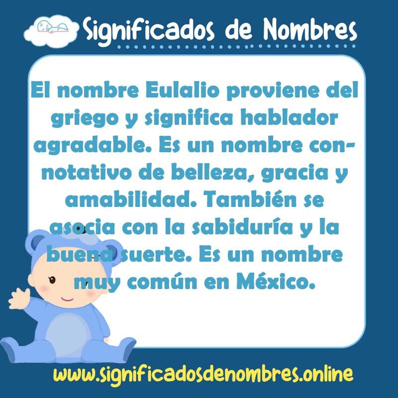 Significado y origen del nombre Eulalio
