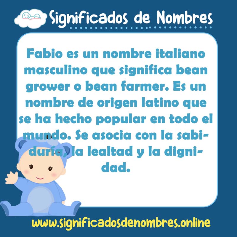 Significado y origen del nombre Fabio