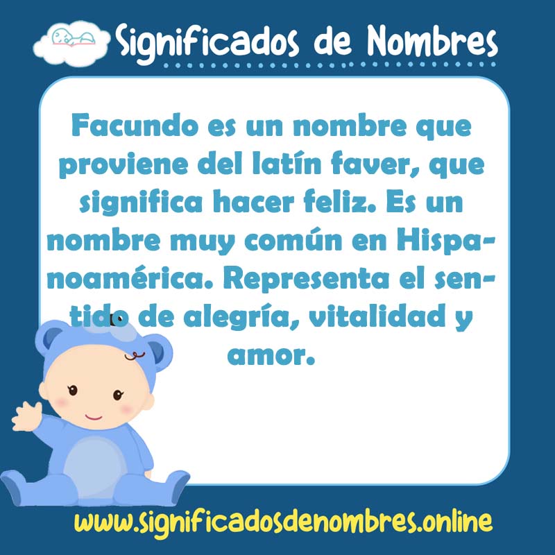Significado y origen del nombre Facundo