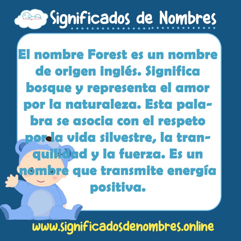 Significado y origen del nombre Forest