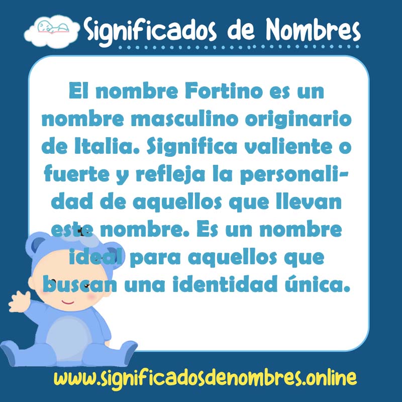 Significado y origen del nombre Fortino
