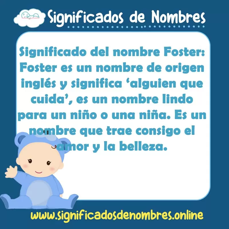 Significado y origen del nombre Foster