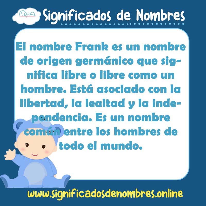 Significado y origen del nombre Frank