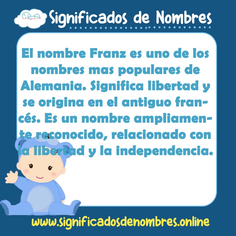 Significado y origen del nombre Franz