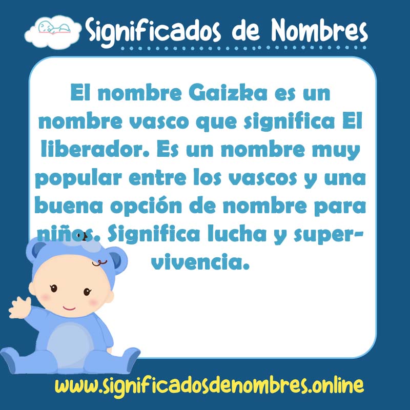Significado y origen del nombre Gaizka