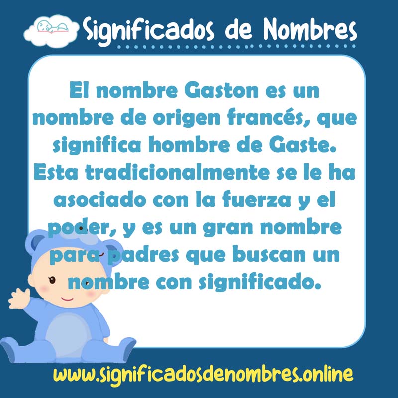Significado y origen del nombre Gaston