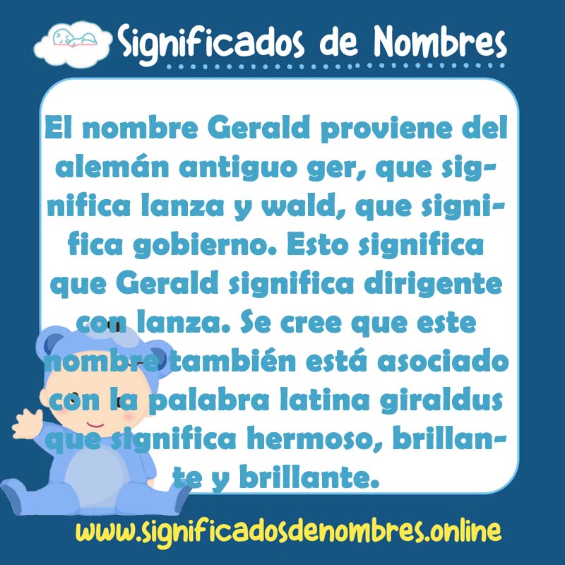 Significado y origen del nombre Gerald