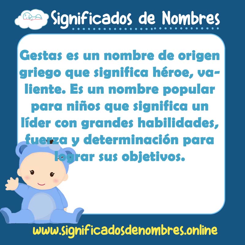 Significado y origen del nombre Gestas