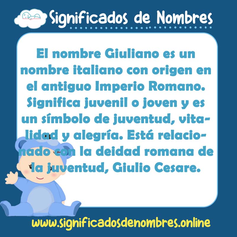 Significado y origen del nombre Giuliano
