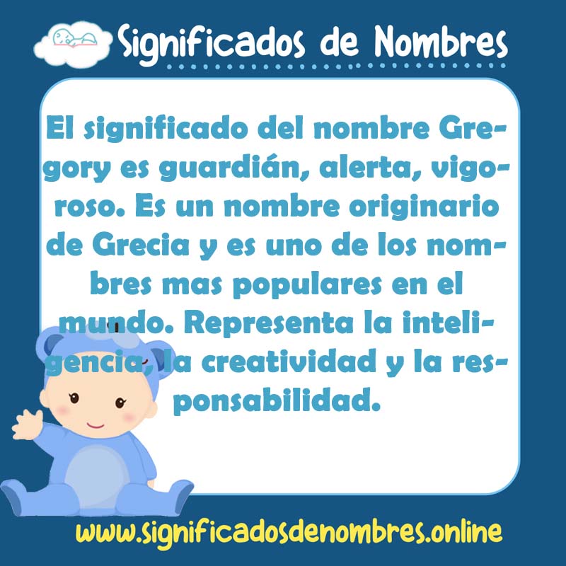 Significado y origen del nombre Gregory