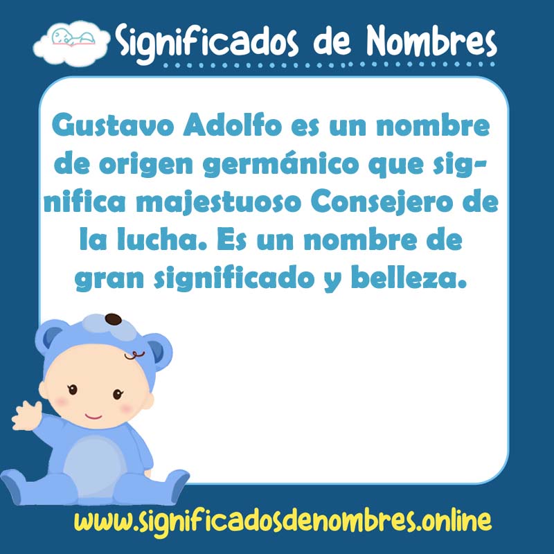 Significado y origen del nombre Gustavo Adolfo