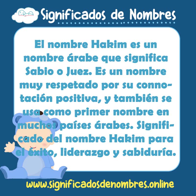 Significado y origen del nombre Hakim