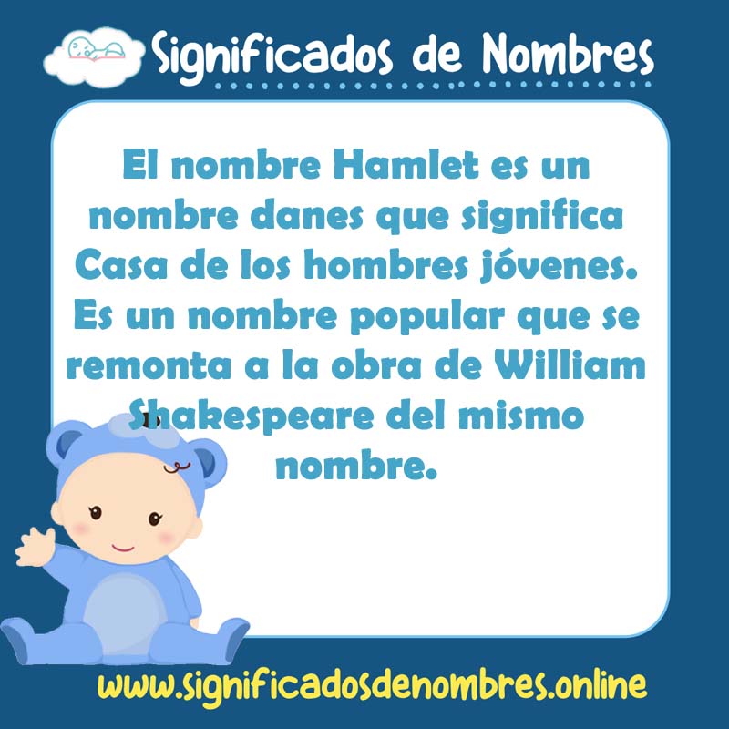 Significado y origen del nombre Hamlet