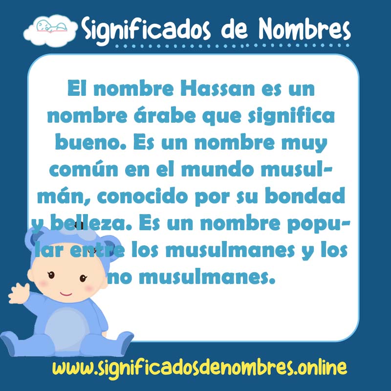 Significado y origen del nombre Hassan