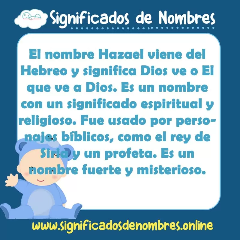 Significado y origen del nombre Hazael