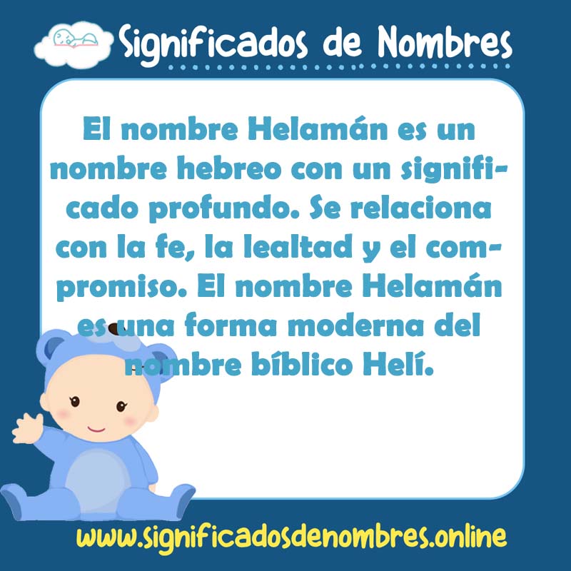 Significado y origen del nombre Helaman