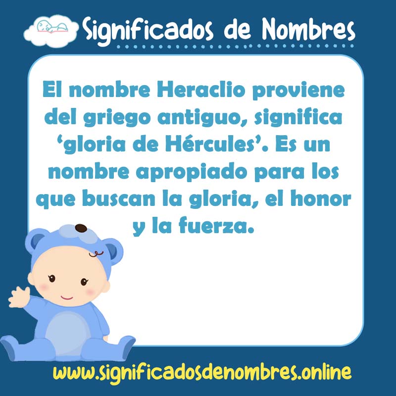 Significado y origen del nombre Heraclio