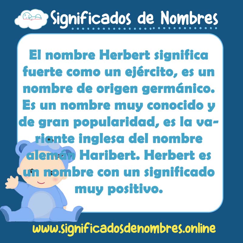 Significado y origen del nombre Herbert
