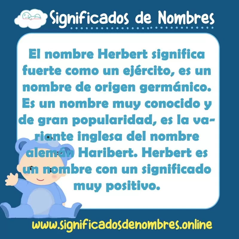 Significado y origen del nombre Herbert