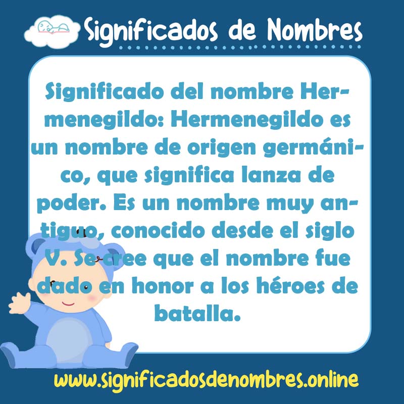 Significado y origen del nombre Hermenegildo