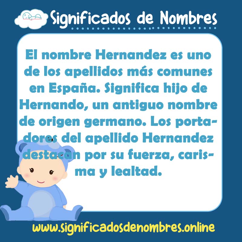 Significado y origen del nombre Hernandez