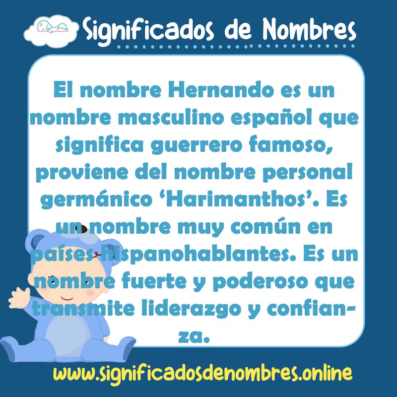 Significado y origen del nombre Hernando