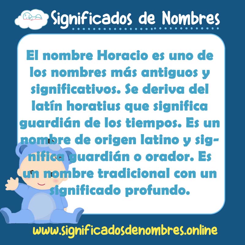 Significado y origen del nombre Horacio