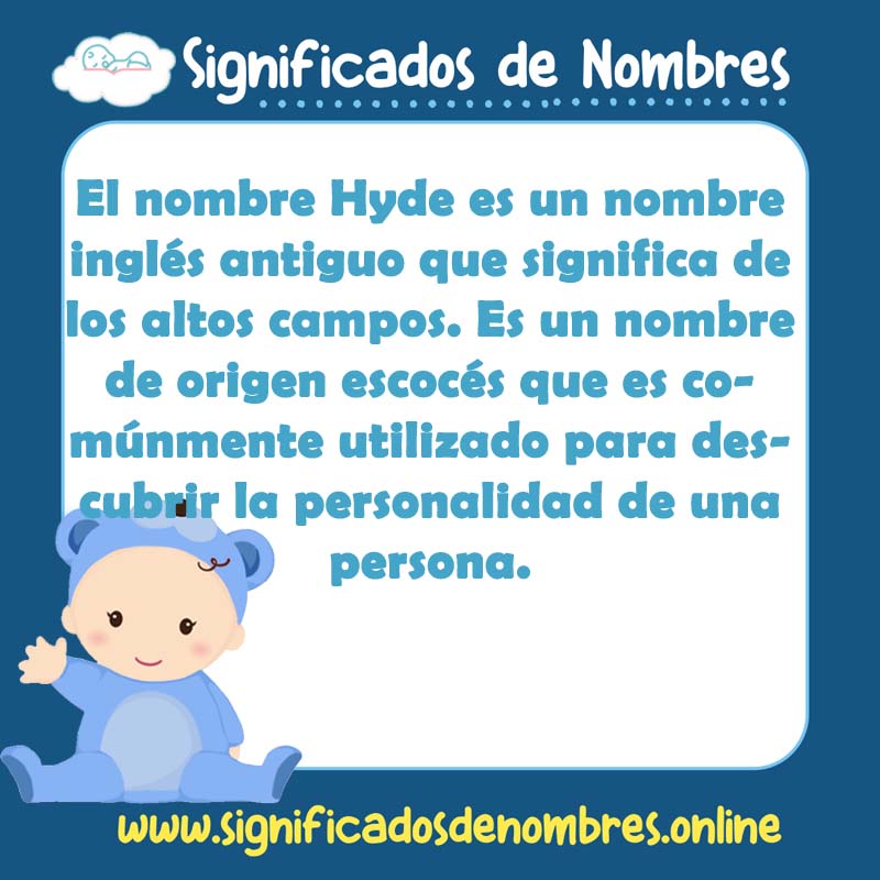 Significado y origen del nombre Hyde