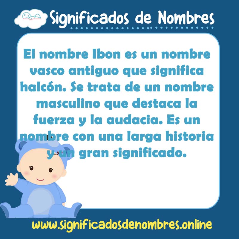 Significado y origen del nombre Ibon