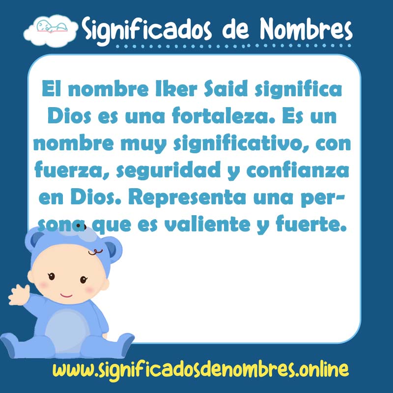 Significado y origen del nombre Iker Said
