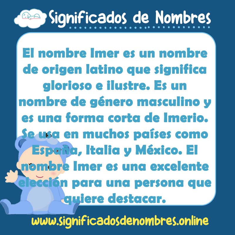 Significado y origen del nombre Imer